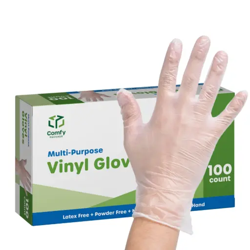 Gloves Vinyl Clear 100 CT M
