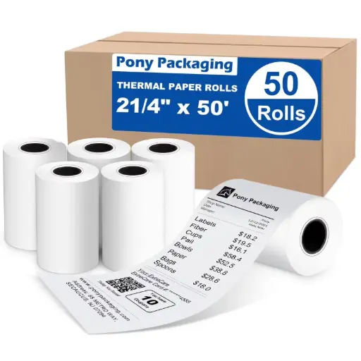 Thermal Paper Rolls 2 1/4 50 In 50 Ct