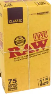 [Raw Classic 75 Cones Per Box] Raw Classic 75 Cones Per Box