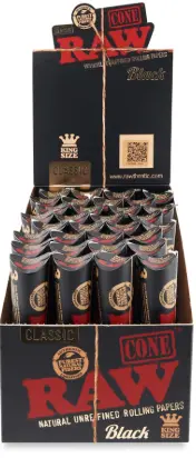 [Raw Cone Classic Black 32-3pk] Raw Cone Classic Black 32-3pk