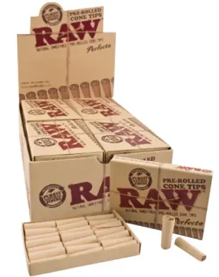 [Raw Pre Rolled Cone Tips Perfecto 20ct] Raw Pre Rolled Cone Tips Perfecto 20ct