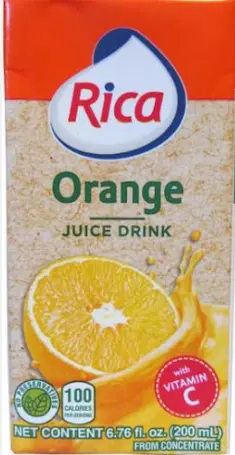 [Rica Juice Orange 200 mL] Rica Juice Orange 200 mL