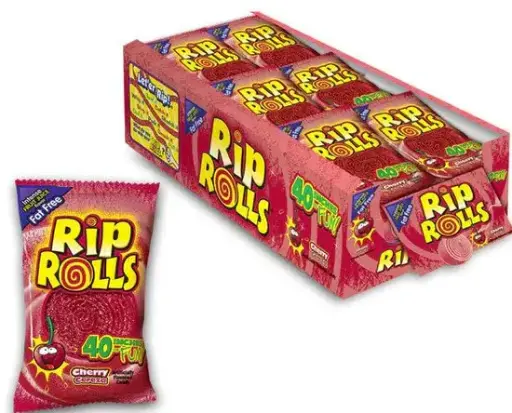 [Rip Rolls Cherry 24ct 1.4oz] Rip Rolls Cherry 24ct 1.4oz