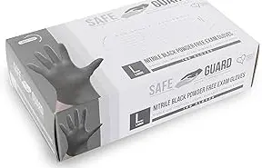 [Safeguard Nitrile Black Powder Free Gloves L]  Nitrile Black Powder Free Gloves L