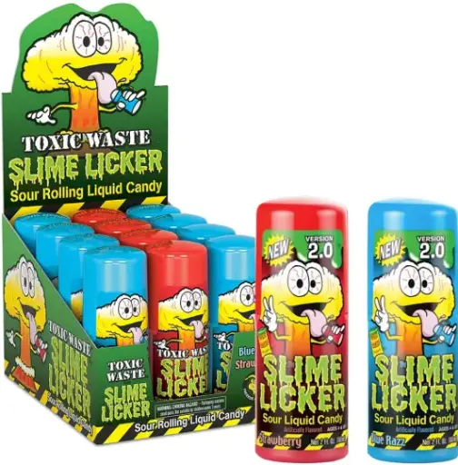 [Slime Licker Sour Liquid Razz Strawberry 12-2oz] Slime Licker Sour Liquid Razz Strawberry 12-2oz