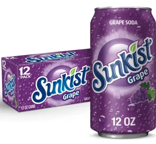 [SUNKIST - Grape 12 pack 12 Oz Can] SUNKIST - Grape 12 pack 12 Oz Can