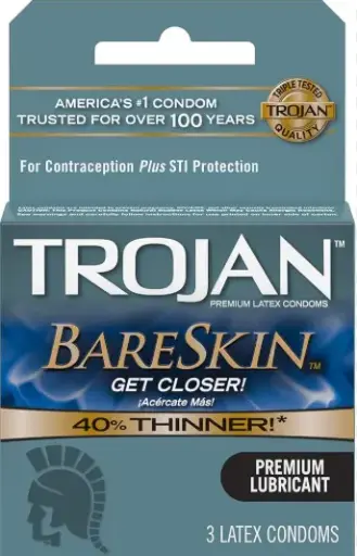 [Trojan Ultra Ribbed 6-3ct] Trojan Bareskin Grey 6-3ct