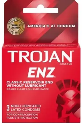 [Trojan Enz Non Lub Condom 6-3ct] Trojan Enz Non Lub Condom 6-3ct