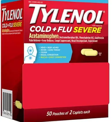 [Tylenol Cold & Flu Severe Loose 25 Ct] Tylenol Cold & Flu Severe Loose 50 Ct