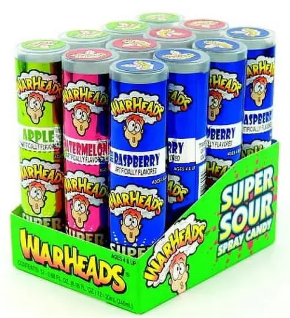 [Warheads Super Sour Spray 12-1oz] Warheads Super Sour Spray 12-1oz