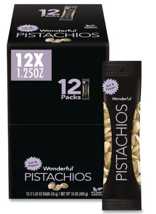 [Wonderful Pistachio Salt & Pepper 12-1.25oz] Wonderful Pistachio Salt & Pepper 12-1.25oz