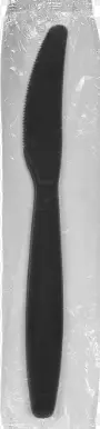 [Wrapped Single Knives Black 1000 Pcs] Wrapped Single Knives Black 1000 Pcs