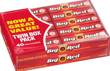 [Wrigleys Twin Pack Big Red 40-5 Stick] Wrigleys Twin Pack Big Red 40-5 Stick