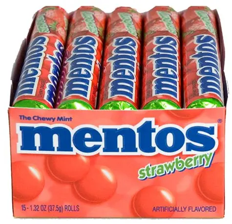 Mentos Strawberry 15-1.32 Oz