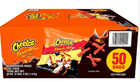 Cheetos Crunchy Flaming Hot 50-1 Oz