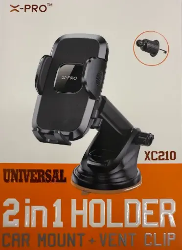 X-Pro XC210 2 in 1 Holder Car Mount +Vent Clip