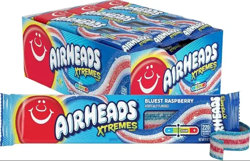 Airheads Xtremes Bluest Raspberry 18- 2 Oz