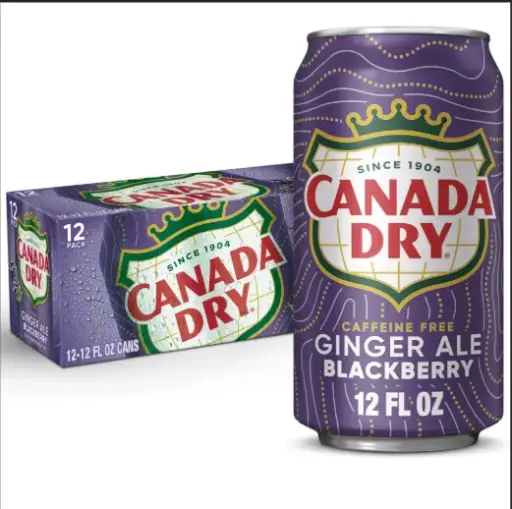 CANADA DRY BLACKBERRY LIME CAN 12-12OZ
