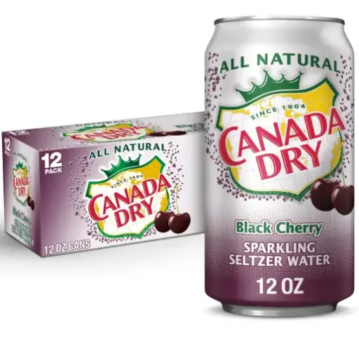CANADA DRY SELTZER BLACK CHERRY  12-12OZ
