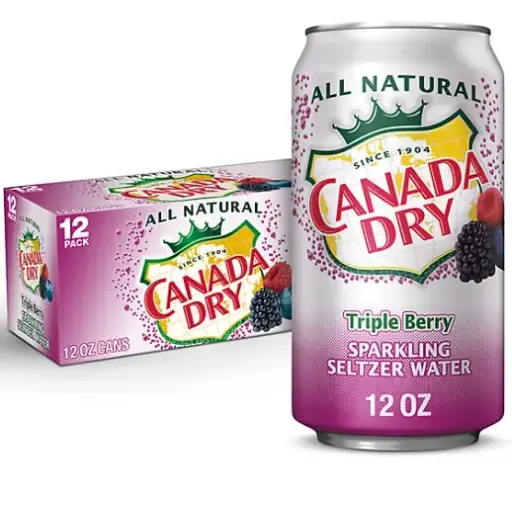 CANADA DRY SELTZER TRIPLE BERRY CAN 12-12OZ