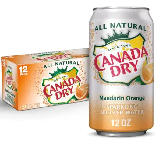 CANADA DRY SELTZER MANDARIN ORANGE CAN 12-12OZ