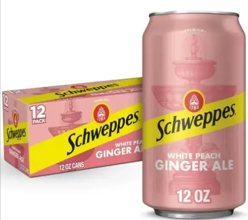 Schweppes White Peach Ginger Ale 12-12OZ
