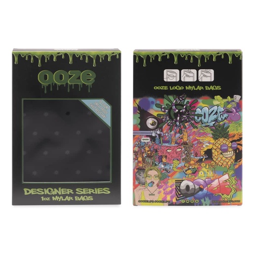 [INTREF0005799] OOZE MYLAR BAGS LOGO DESIGNER SERIES 1 OZ 12 CT DISPLAY