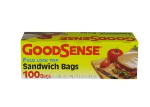 GOOD SENSE SANDWICH BAGS 100 CT