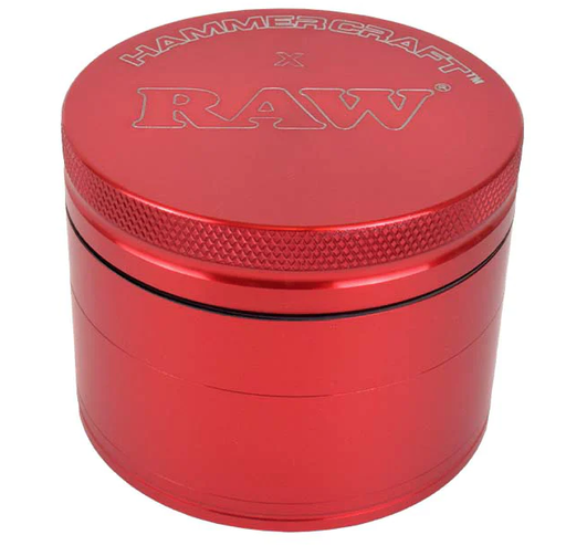 [INTREF0001056] RAW HAMMER CRAFT ALUMINUM GRINDER 2 INCH 4 PIECE RED