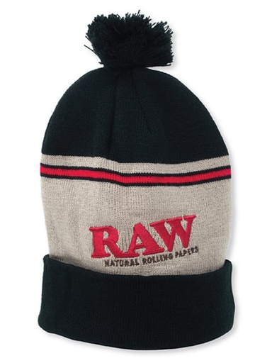 [INTREF0001155] RAW X KNIT HAT BROWN BLACK