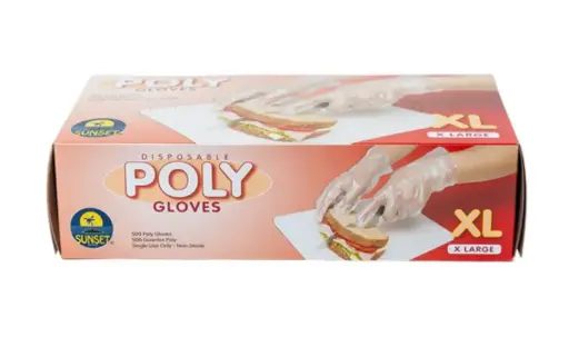 POLY GLOVES LARGE 