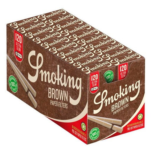 [SMOKIN-21899] SMOKING BROWN 120 ULTRA SLIM (5.7 MM, 14MM) 20 BOX 120 EACH