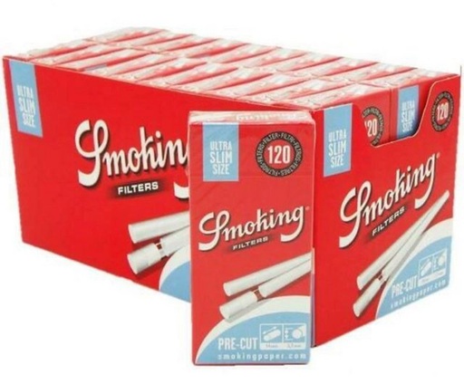 [INTREF0001339] SMOKING FILTERS - ICE BLUE -PRE-CUT ULTRA SLIM 5.7MM / 120 BOX/20