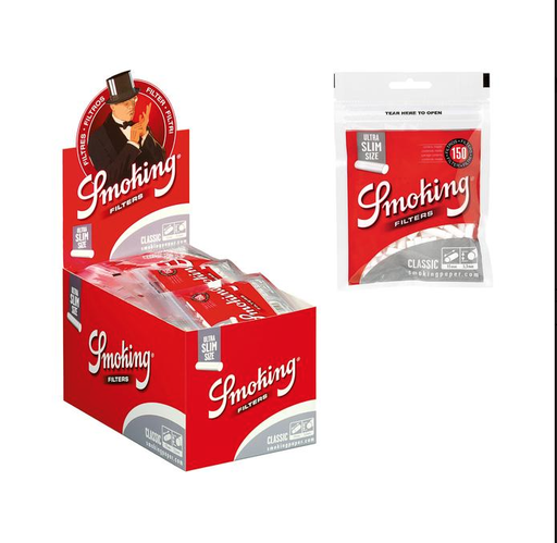[SMOKIN-07756] SMOKING FILTERS PRE-CUT ULTRA SLIM 5.3MM 15 MM /34 BAG/150 FILTERS
