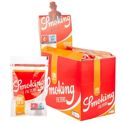 [SMOKIN-21901] SMOKING REGULAR FILTERS 7.5MM X 15MM 120PCS BOX OF 25