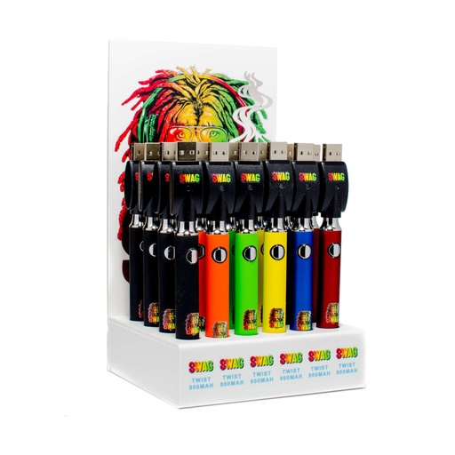 [INTREF0001438] SWAG TWIST BATTERY 900MAH WITH CHARGER -DISPLAY 24CT